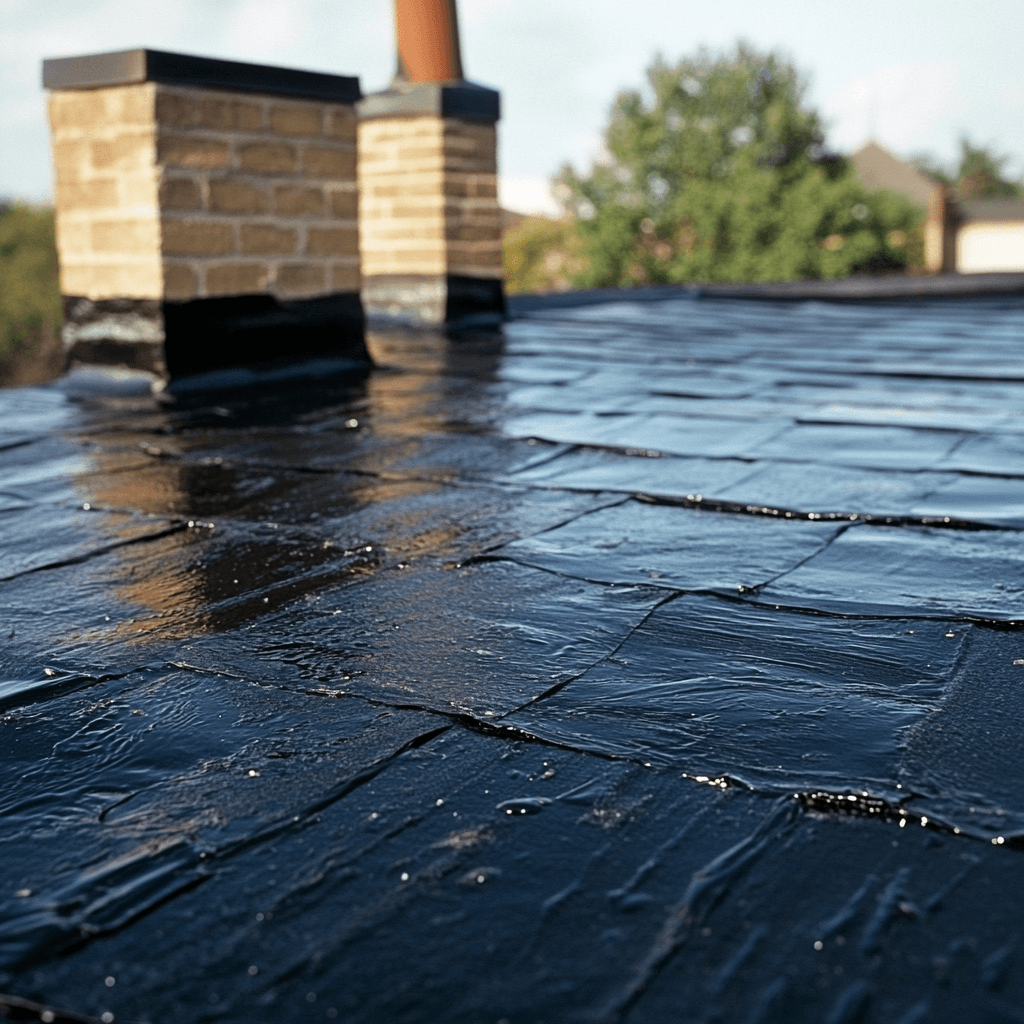 A wet roof of a house indicates roofing issues in Stockton and Roseville, CA.