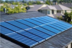 Solar panels on a residential home by NorCal Roofing & Gutters